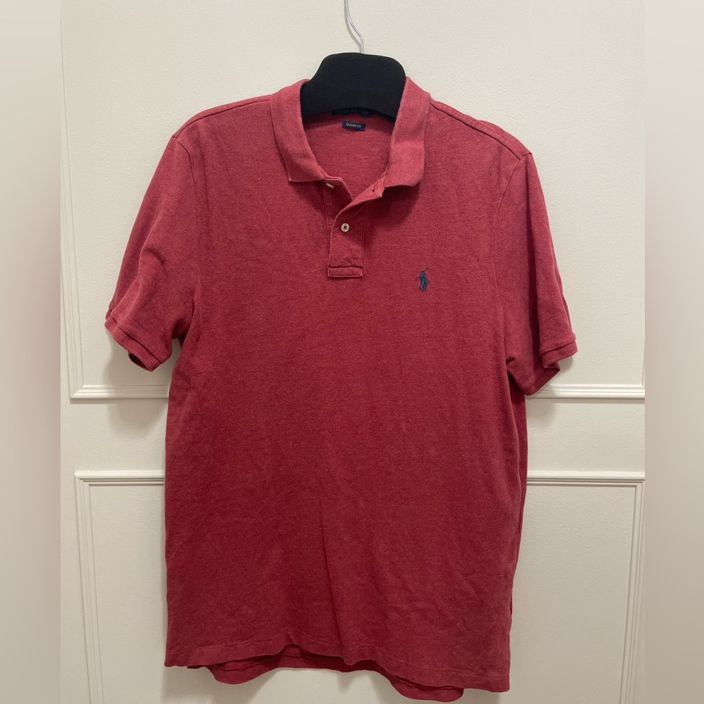 Ralph Lauren: Polo-style Men's Red Short-Sleeve Shirt